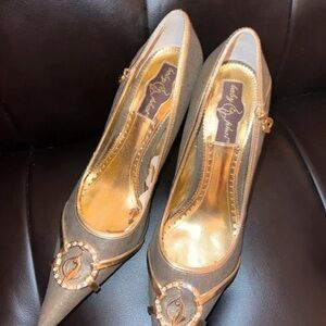 Baby Phat Elegant Gold and Tan Heels